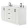 Ariel Kelly 66 Inch Double Rectangular Sink Bathroom Vanity With Carrara White Quartz Countertop In Grey