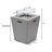 Chelsea 32.44" H x 21.65" W Propane Outdoor Fire Pit Table in Aluminum with Lid, Wind Guard, and Tank Storage for Patio or Porch-1316541056