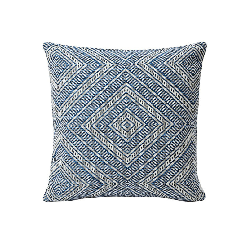 Tortola I/O Pillow, 20" x 20", Blue/Beige