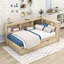 Lit de jour en bois Dowelltown avec lit gigogne, armoires et ports USB-1462373402