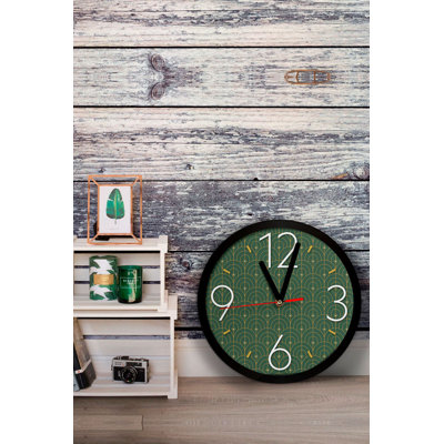 Stylish Decorative Wall Clock, 14.2 x 14.2 x 0.4 inches | 100% MDF, Thickness: 0.2 inches | Lightweight at 1.0 lbs | Perfect for Home & Office Decor, Modern Design with Elegant Finish