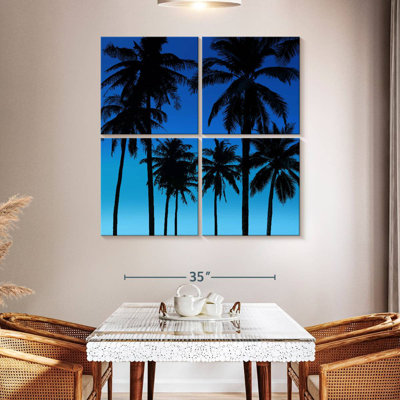 Gillard Palms noir sur bleu I