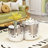 Luxury Mirror Coffee Table - Silver Modern Living Room Furniture Small Coffee Table Suitable For Modern Home Furniture Sofa Decoration (Only Including Table)