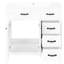 Meuble-lavabo autoportant 36 po - blanc avec lavabo en céramique, tiroirs et armoire stable-392194520