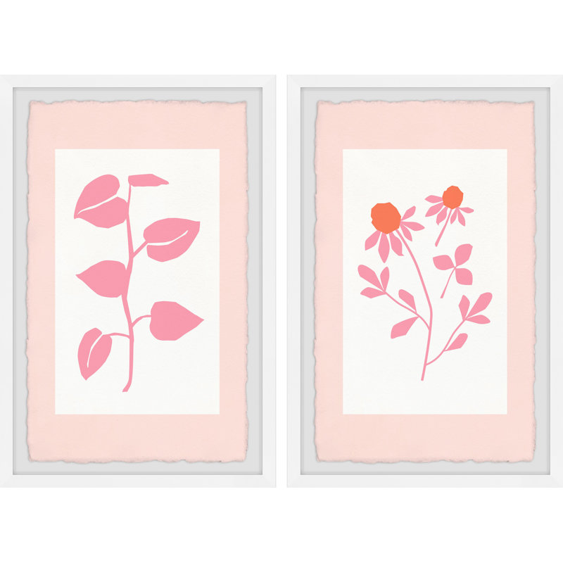 Young Plants by Marmont Hill - 2 Piece Single Picture Frame Painting Set, 91cm H x 122cm W x 3.81cm D