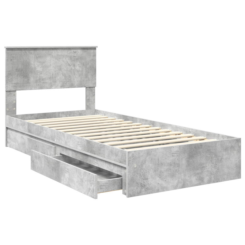 Bed, Single (3'), Concrete Grey