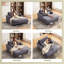  Canapé modulaire 108 po Cloud, en forme de L, avec méridienne droite, mousse à mémoire de forme et velours côtelé moelleux, disponible en beige et gris-813500891