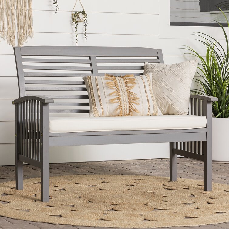 Winston Porter 48'' Acacia Outdoor Loveseat & Reviews | Wayfair