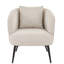 Fauteuil moderne en velours avec coussin-129172363