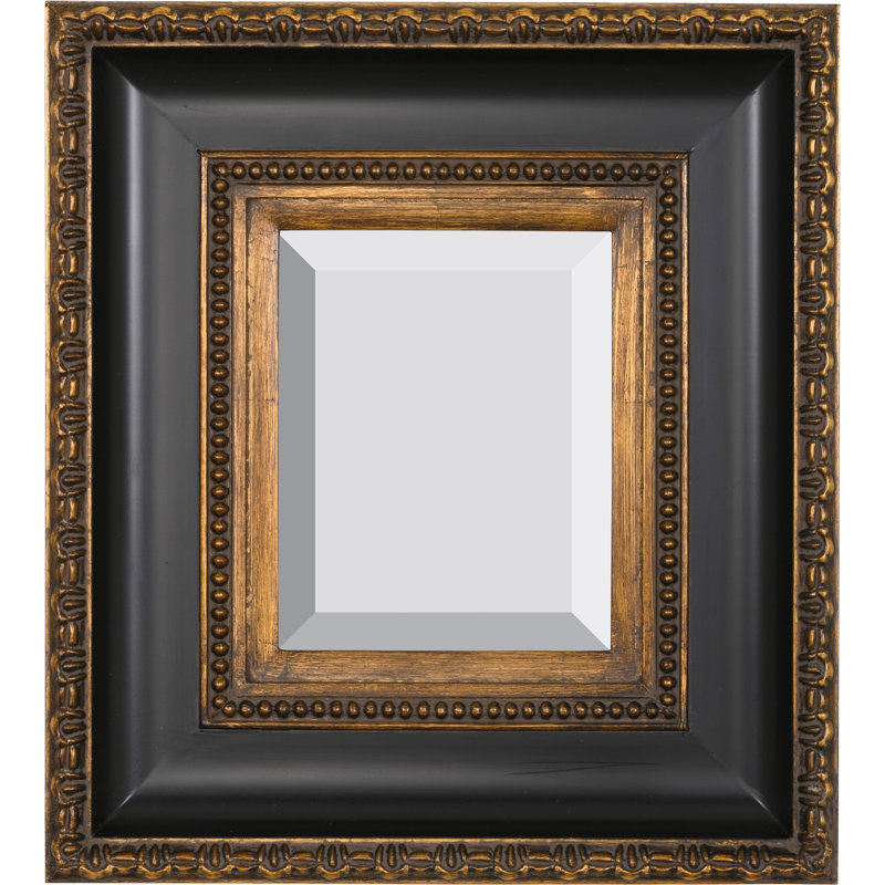 Miroir Classic Contour 58X70GD, 20 po x 18 po, Brun foncé / or noir