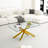 39.37" Rectangular Tempered Glass Coffee Table, Modern Design With Metal Legs For Living Room-2111805766