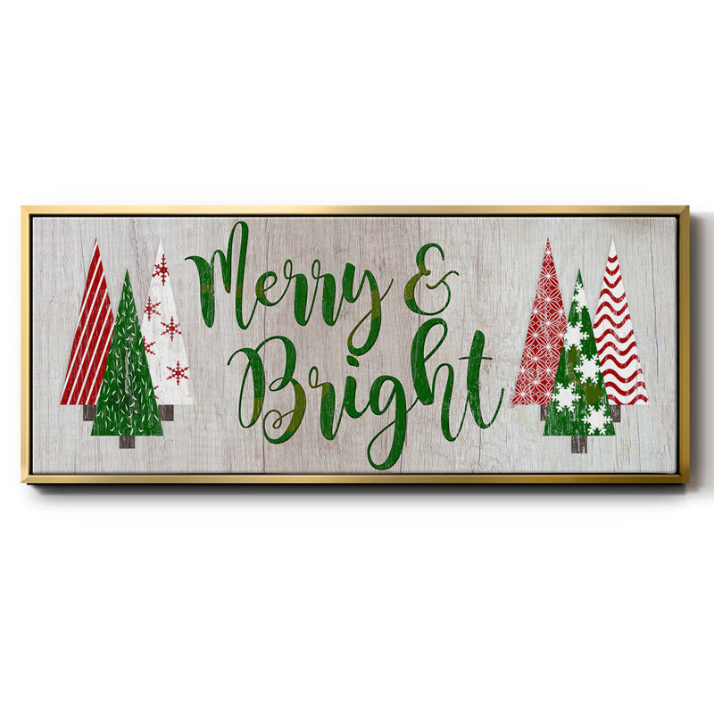 Merry & Bright - toile encadrée, H 12 po x l 30 po
