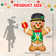 Christmas Inflatable 5FT Inflatable Gingerbread Man Cute Christmas Inflatable Gingerbread Man