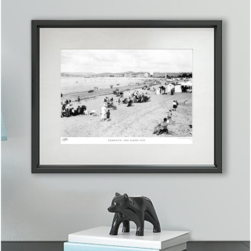 Exmouth, The Sands 1925 - Single Picture Frame Print, 40cm H x 50cm W x 2.3cm D