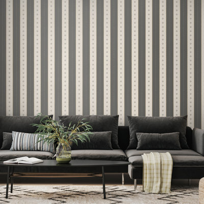 Decorative Stripe - Soft Sage 10m Wallpaper
