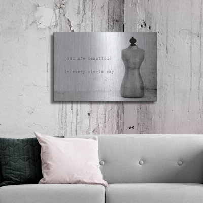 Trinx 'Mannequin with Quote' by Tom Quartermaine, Metal Wall Art