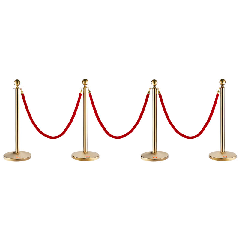 VEVOR Crowd Control Stanchion Posts with 5FT Velvet Ropes and Fillable Base