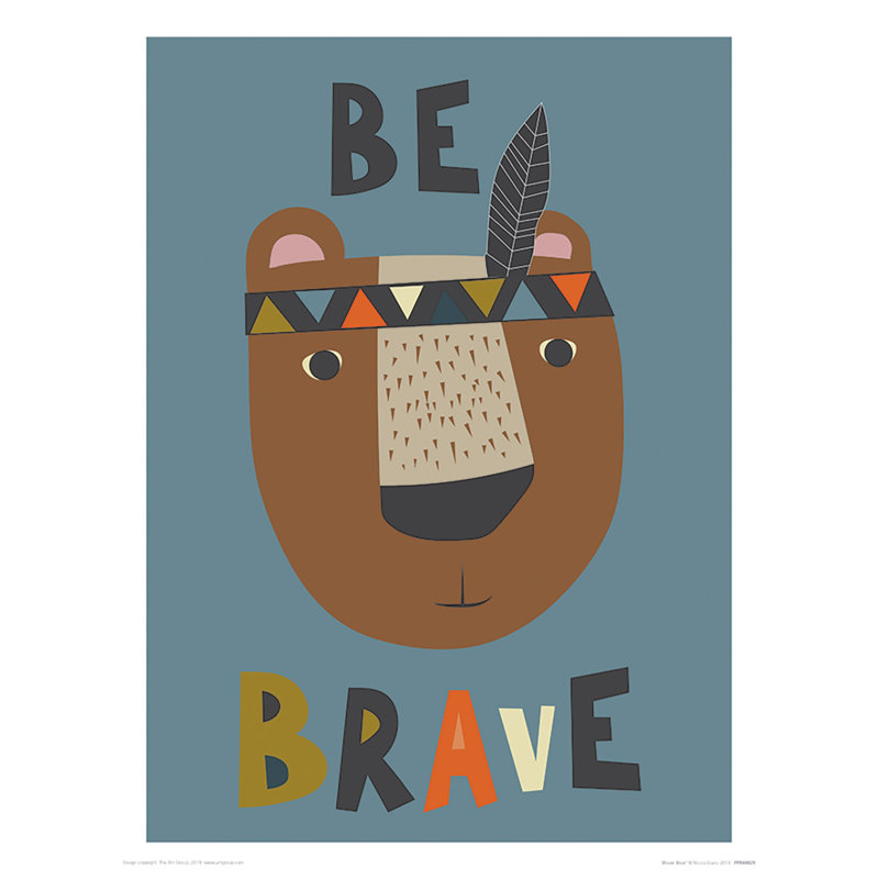 Brave Bear by Nicola Evans - No Frame Painting