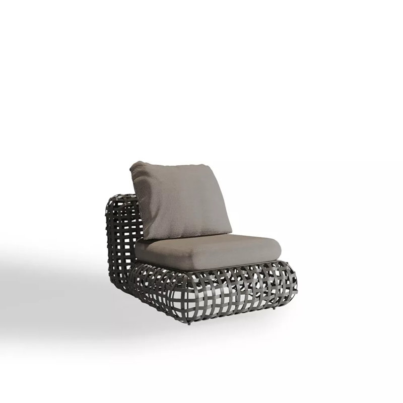 Matilda Outdoor Lounge Chair, Brown, Canvas Taupe