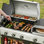 Barbecue au gaz Royal Gourmet et four à pizza avec brûleur latéral, argent et brun