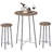 Fenwick 2 - Person Counter Height Dining Table Set Bar Table Set 3-Piece Round Bistro Set-2130184850
