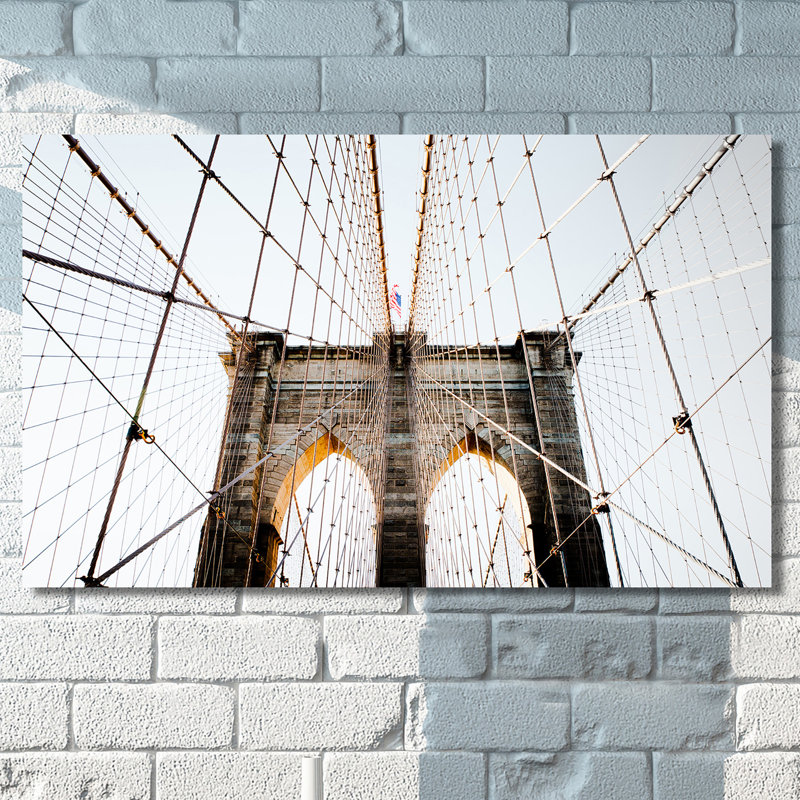 « brooklyn bridge », reproduction de photo sur toile tendue, H 18 po x l 30 po x P 1 po