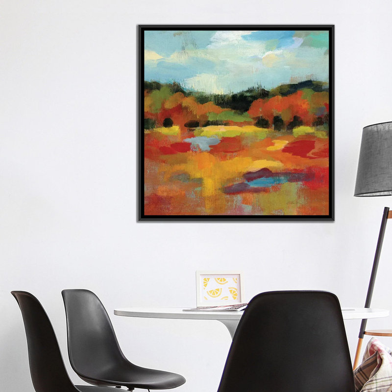 «August Moment I», impression sur toile tendue, H 18 po x l 18 po x P 1,5 po, Toile avec cadre noir, Pas de tapis