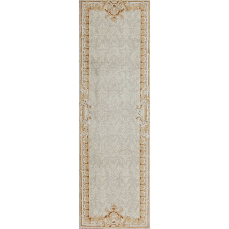 Savonnerie One-of-a-Kind 3' X 10' Hand Knotted Area Rug
