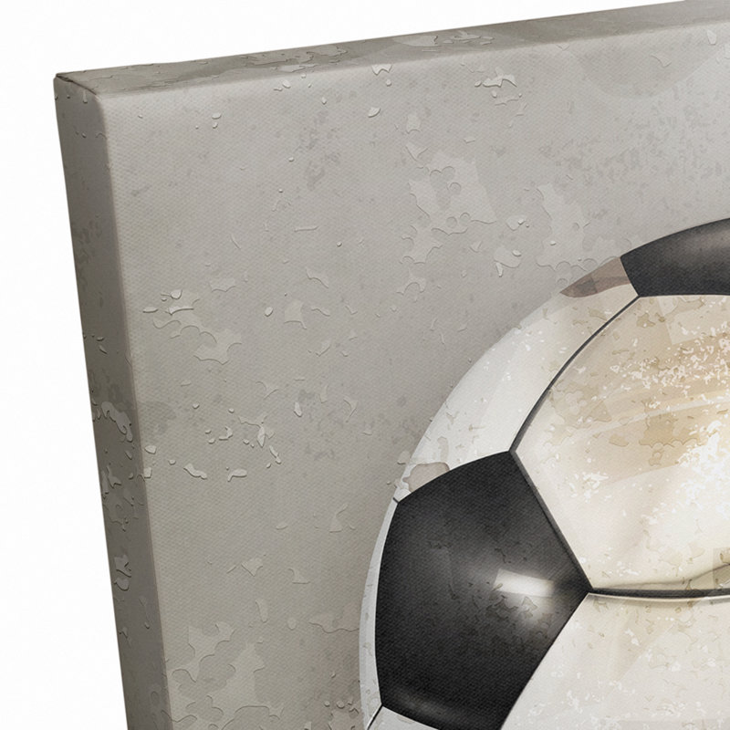 Soccer Ball Print On Canvas; EDE4A8BF0BD9440C987669A780AAEF8A Square, 12" H x 12" W x 1.25" D