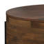Rayburn SOLID MANGO WOOD 38 inch Wide Round Modern Urban Drum Coffee Table in Walnut Brown-686533392