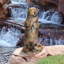 Standing Otter with Fish Garden Statue