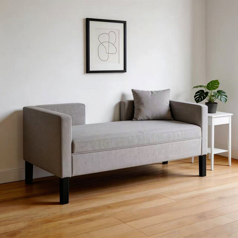 Repose-pieds / Lit de repos avec coussins - gris