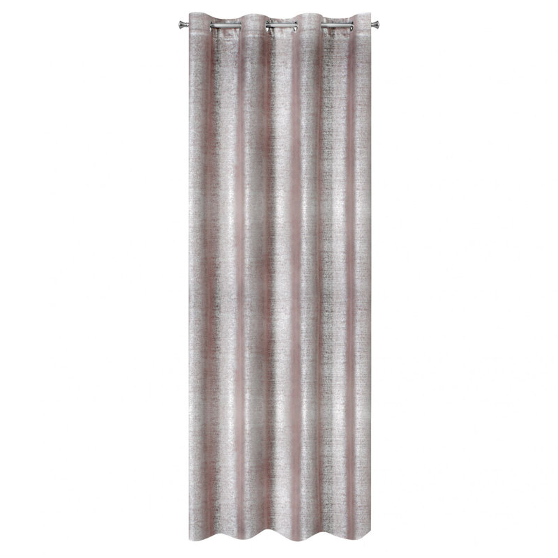 Ajahn Semi Sheer Curtains Single Panel, Powder Rose