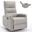 Fauteuil inclinable manuel avec chaise berçante et pivotante en tissu pour le salon-1621095937