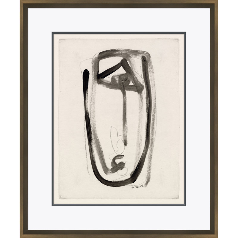 «Abstracts in Black and White» - Peinture encadrée sur papier