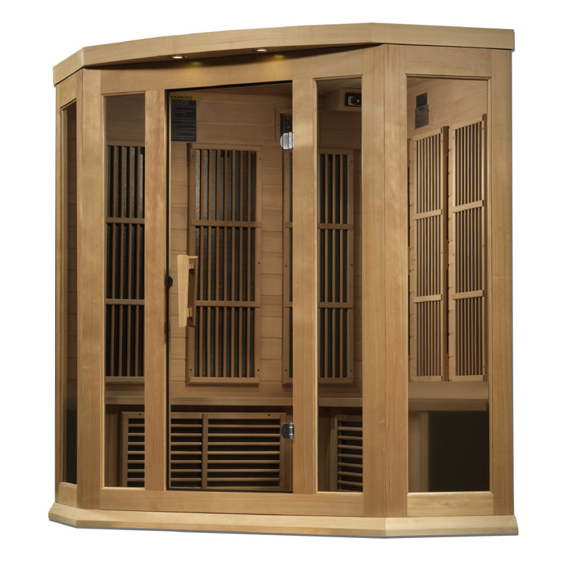 Dynamic Infrared Dynamic Saunas 3 - Person Bluetooth Compatible FAR Infrared Sauna in Hemlock