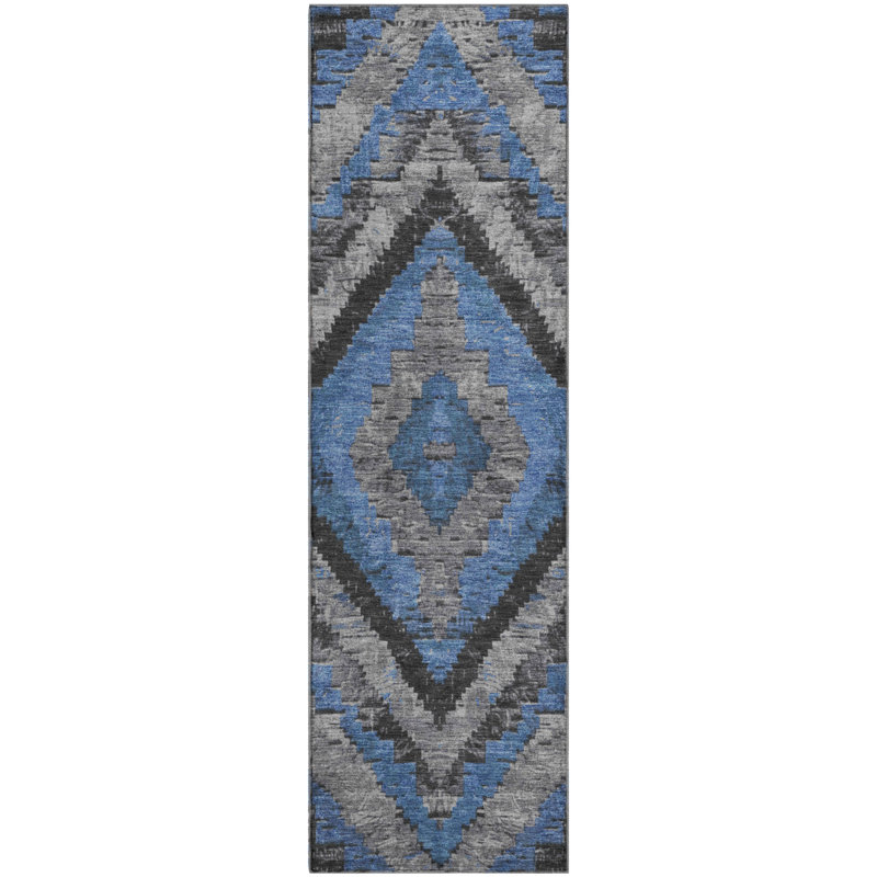 Premium Machine Washable Mayfield AMF1890 Aztec Rug, Runner 2'3" x 7'6"