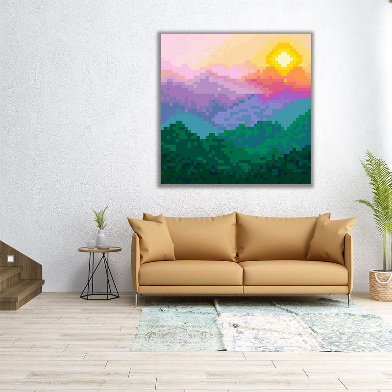 Fantasy Mountain I - reproduction d'art sur toile, H 40 po x l 40 po