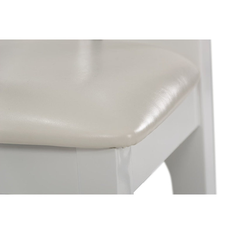 Chaise de salle à manger Oman, Blanc lustré