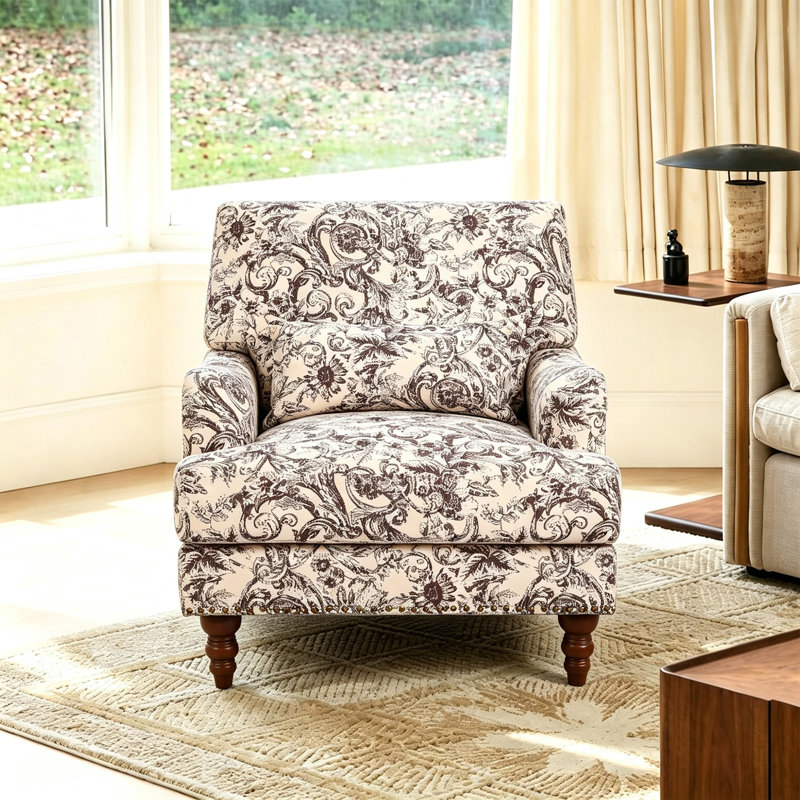 Fauteuil rembourré, Chenille rococo prune