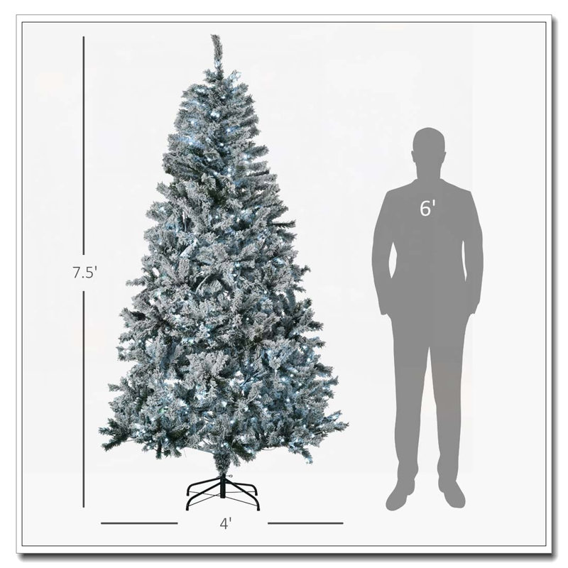 Arbre de Noël artificiel 7,5 avec lumières