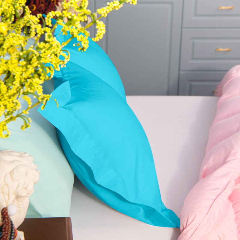 Taie décorative en microfibres, Très grand lit, Bleu
