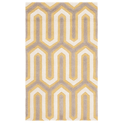 Ellicott Hand Tufted Wool Geometric Rug
