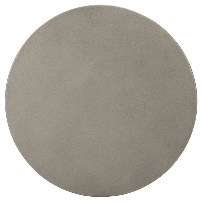 Catrece Outdoor Concrete Accent Stool, Grey