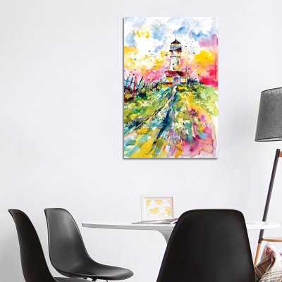 Lighthouse With Birds 1 Piece Wrapped Canvas Painting