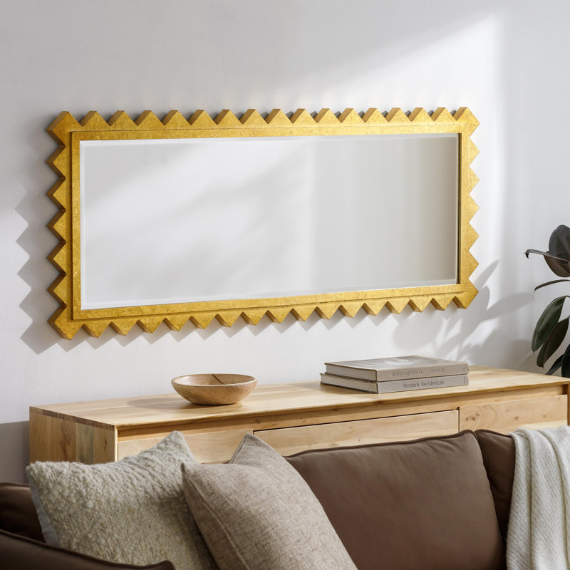 Miroir mural Besarion, 60 po x 25 po, Or