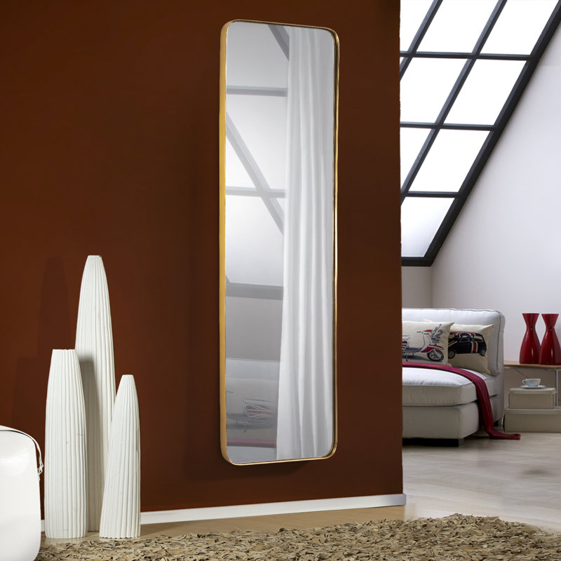 Averill Engineered Wood Wall Mirror, 166cm H x 50cm W