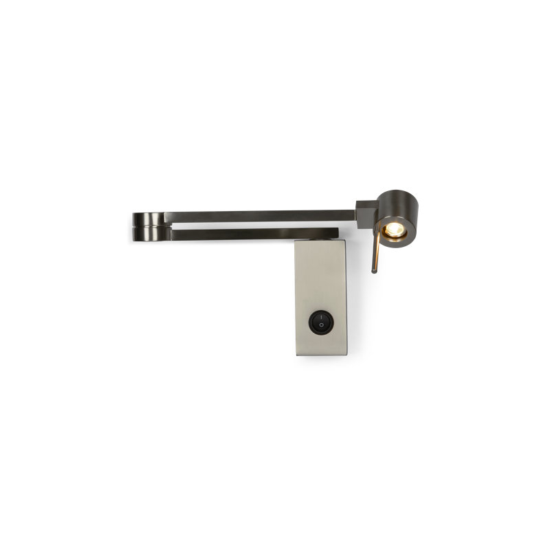 Manhattan 1-Light Swing Arm Sconce, Satin Nickel, Yes