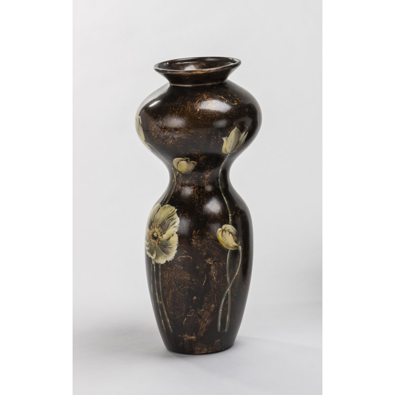 Porcelain China Table Vase, 21" H x 9.5" W x 9.5" D
