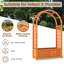 146cm H x 83cm W Wood Arched